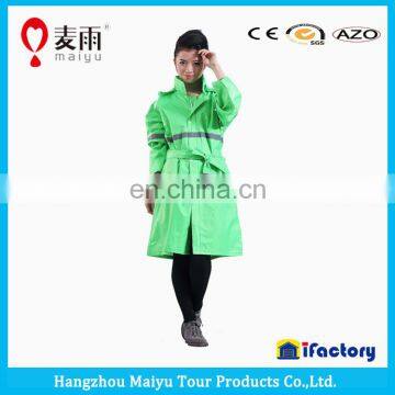 MAIYU waterproof polyester windbreak women raincoat