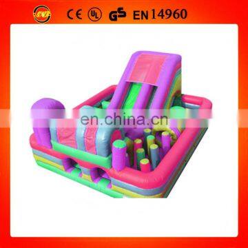 2014 great Inflatable playground obstacle course/colorful obstacle course