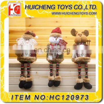 13 Inch Christmas santa snowman reindeer home decor ornaments Christmas cloth toys