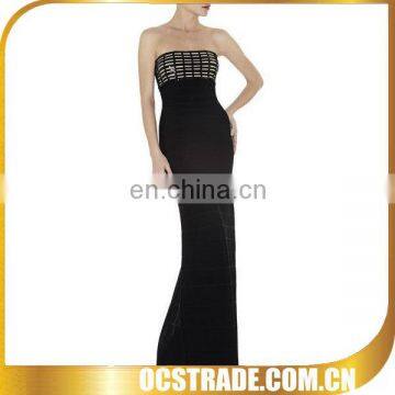 2014 black strapless maxi ball gown cocktail dresses HA451