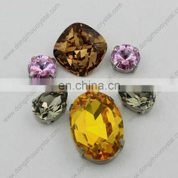 square shape Pointed back glass crystal fancy stones for diy design decoration