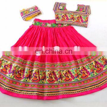 Rabari banjara PINK Chaniya Choli- Ethnic rabari Work Chaniya Choli-Navratri Garba Chaniya Choli-