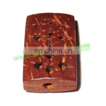 Handmade coconut shell beads, size : 21x13x7mm BWCCN007