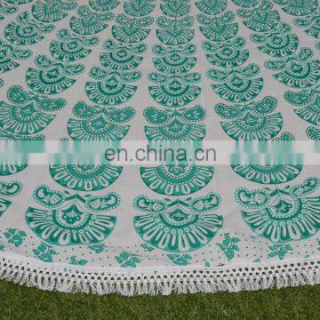 Indian Mandala Roundie Round 100% Cotton Round Beach Yoga Mat Table Cloth photo-3