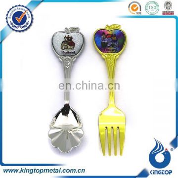 custom souvenir metal silver spoon