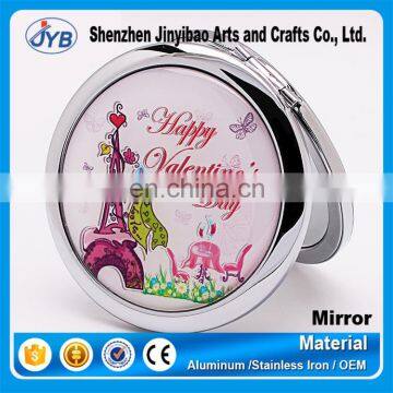 promotional gift mini makeup mirror double sides mini mirrors round shape small pocket mirror