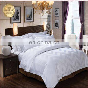 Hotel Bedding Sett/bedding Sheet/ White Cotton Jacqaurd Bedding Set