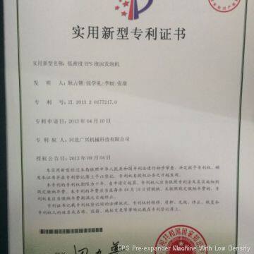 EPS Pre-expander Machine With Low Density