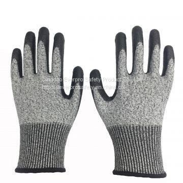 Anti Cut Level 5 13G HPPE Liner Nitrile Smooth Coated Cut Resistant Gloves With CE EN388 4544 photo-3