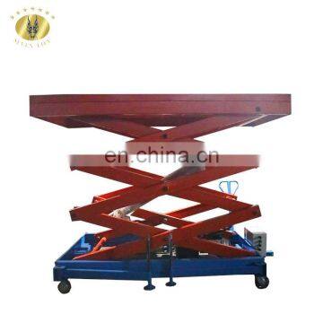 7LSJY Shandong SevenLift small hydraulic motorized electric cross scissor lift table