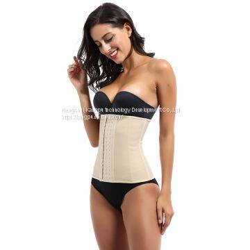 2019 High Quality Customized Logo Neoprene Waist Trainer Breathable Womens Body Corset Waist Shaper photo-3