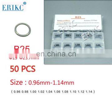 ERIKC B25 injector nozzle needle valve shim and calibration shim for injector common rail lift shim set size:0.96mm--1.14mm