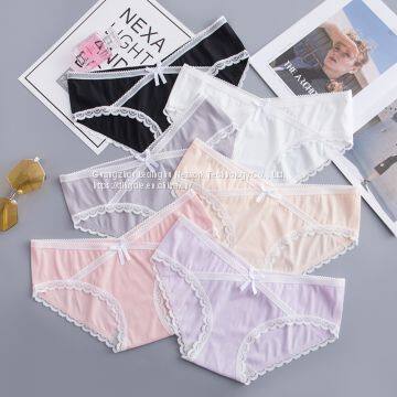 Ice silk seamless pregnant women's underwear cotton crotch low waist V-shaped lace breathable pregnancy postpartum briefs women's underwear
