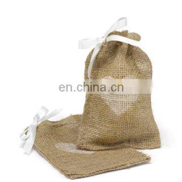 wholesale hemp bag drawstring with heart printed