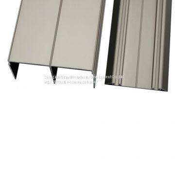 Anodized Silver Aluminium Profiles Sliding Door Frame for Wardrobe photo-2