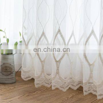 New-style white embroider contemporary sitting room bedroom wholesale curtain