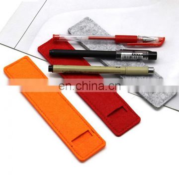 cheap beautiful felt pen case pencil pouch with custom logo