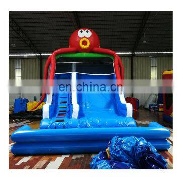 Outdoor Children Amusement Park Octopus Theme Inflatable Slide With Pool On Sale