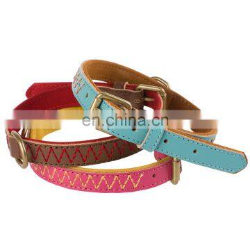 comfort soft padded Pu leather pet collar