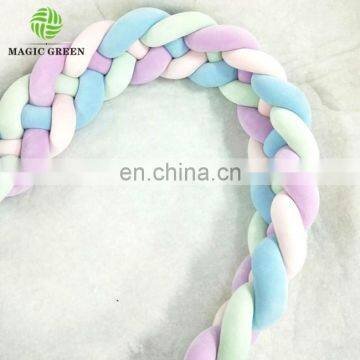 100% Polyester Tube Hollowfiber Filled Machine Washable Super Soft Giant Chunky Minky Hand Knit 3D Knot Cushion Pillow Baby Crib photo-4