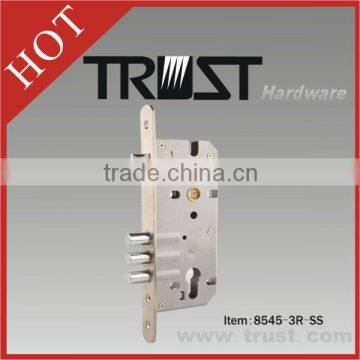 TRUST 3 bolt wooden door stainless steel 85X45 Asia mortise lock