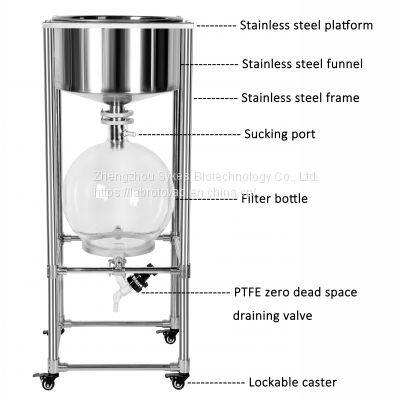 Industrial Solid Liquid Separation 20Liter Stainless Steel Funnel Vacuum Suction Filter photo-2