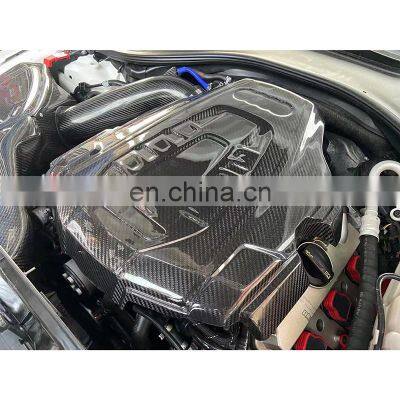 Big Promotion Perfect Fitment Aerodynamic Hood Trim Air Inlet Dry Carbon Fiber Air Intake Kit For AUDI A7 C7 3.0T