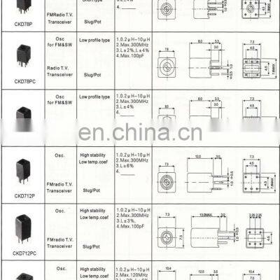 Customized 1.5mH 20mH Adjustable Coil IFT Variable Inductors photo-3