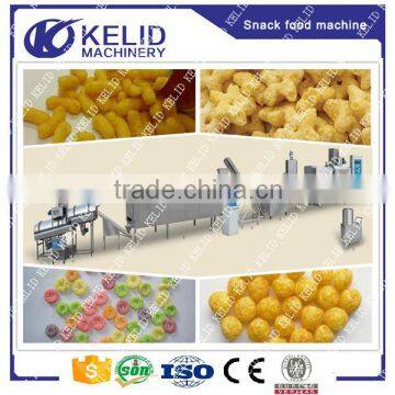 Twin screw extruder slanty puffed corn snacks making machine