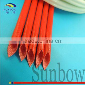 UL Approval Green Color Braided Fiberglass Sleeve Impregnated Silicone photo-3