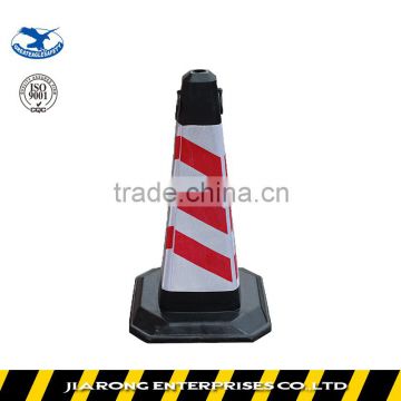 Wholesale height 70cm Soft Flexible Rubber plastic traffic cone TC214