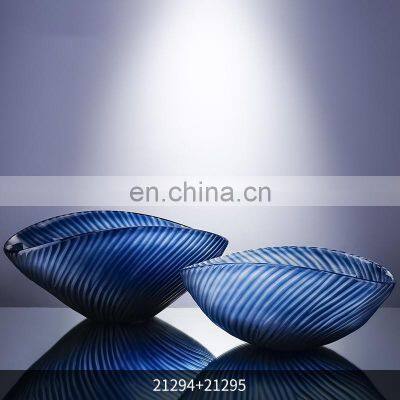 Wholesale Europe Modern Nordic Design Crystal Compote Fruit Glass Tray Decoration For Living Room