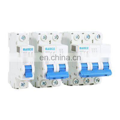 Factory direct sales HKC65 6A-40A  50A-63A 1P2P3P4P AC 50Hz / 60Hz 230V 400V white MCB miniature circuit breaker