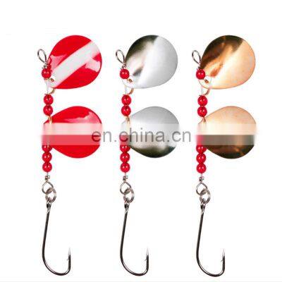 European Fishing Tackle 4.5g Hot Retail Hard Metal Spoon Bait Fishing Rotating Sequins Hand Crank Spinner