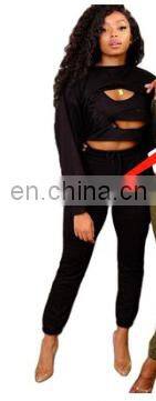 Wholesale Custom Fashion Three-piece Suit 2020 Spring New Casual Long-sleeved Sweater + Letter Vest + Legging Womens Sports Suit photo-2