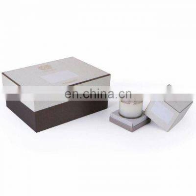 Customised Luxury Eco Friendly Packaging Square Candle Set Gift Box With Lid