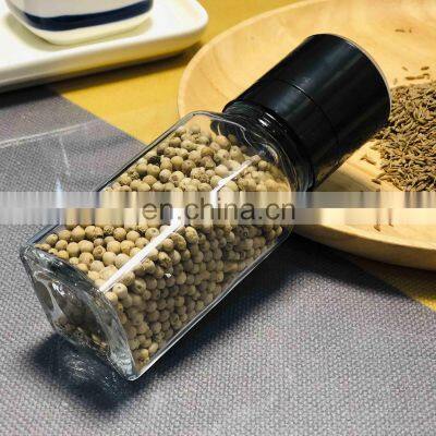 Transparent Glass Pepper Grinder Salt Shaker Bottle Mini Spice Grinder photo-2