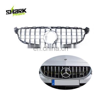 For Glossy Black W205 C63 Gt Grill Grille For Mercedes Benz C63 2019+