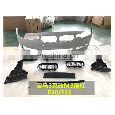 For BMW 3 Series F30 F35 Modified M style front bumper with grill for BMW Body kit car bumper 2013 2014 2015 2016 2017 2018