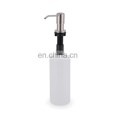 Factory Direct Supply Kitchen Stainless Steel Pump Shampoo Shower Gel Sink Dispenser With Soap Pump Plastic Bottle