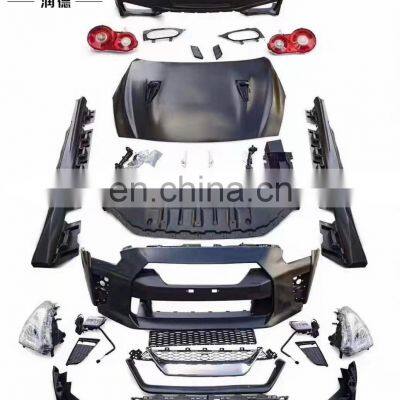 Runde Upgrade To 17+ GT-R PP Material Car Bumper Side Skirts Engine Hood Front Rear Lights Body Kit For Nissan GTR R35 2008+ photo-2