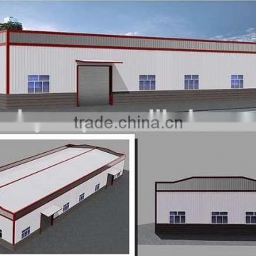 Steel structure building, 2500 sqm light steel structure frame warehouse building