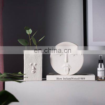 Nordic Abstract Face Vase White Wine Cabinet Dining Table Vases for Home Decor Manufacture Decoration photo-5