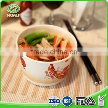 Delicate wholesale pattern custom salad noodle hot soup disposable paper bowls