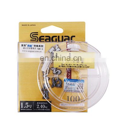 Fluorocarbon Super Strong  bulk fishing line  japanese 18 seaguar 100m fluorocarbon fishing line