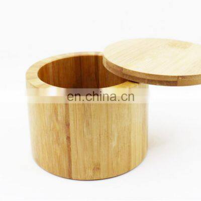 Hotel Restaurant Multifunction Home Decorative Round Bamboo Storage Box Kitchen & Tabletop Herb & Spice Tools Pantry Organizer