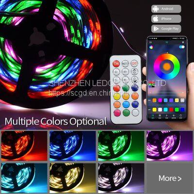 Customized SMD5050 10m Long WS2811 Digital Rgb LED Strip Kit LC8806 Waterproof RGB 24key LED Strip Kit
