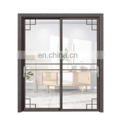 JYD Manufacturers Custom Fine Aluminum Toughened Glass Partition Door Narrow Bezel Aluminum Sliding Door