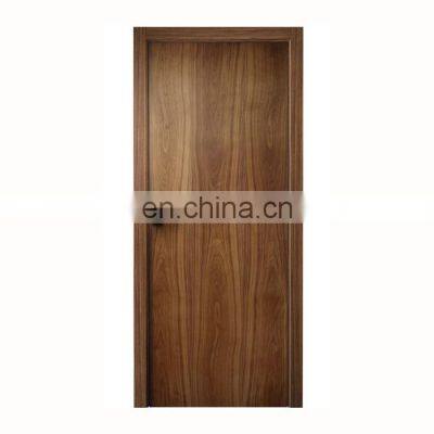 Prehung solid wood interior natural solid teak wood veneer design apartment building doors