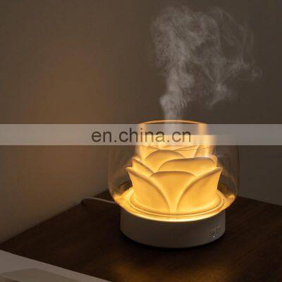 2021 Amazon basics 400ml Ultrasonic Aromatherapy Essential Oil Diffuser 7-color light Waterless Auto Shut-Off difuser